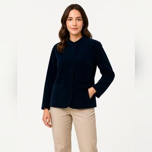 Carre Noir Navy Velvet Jacket Sz L